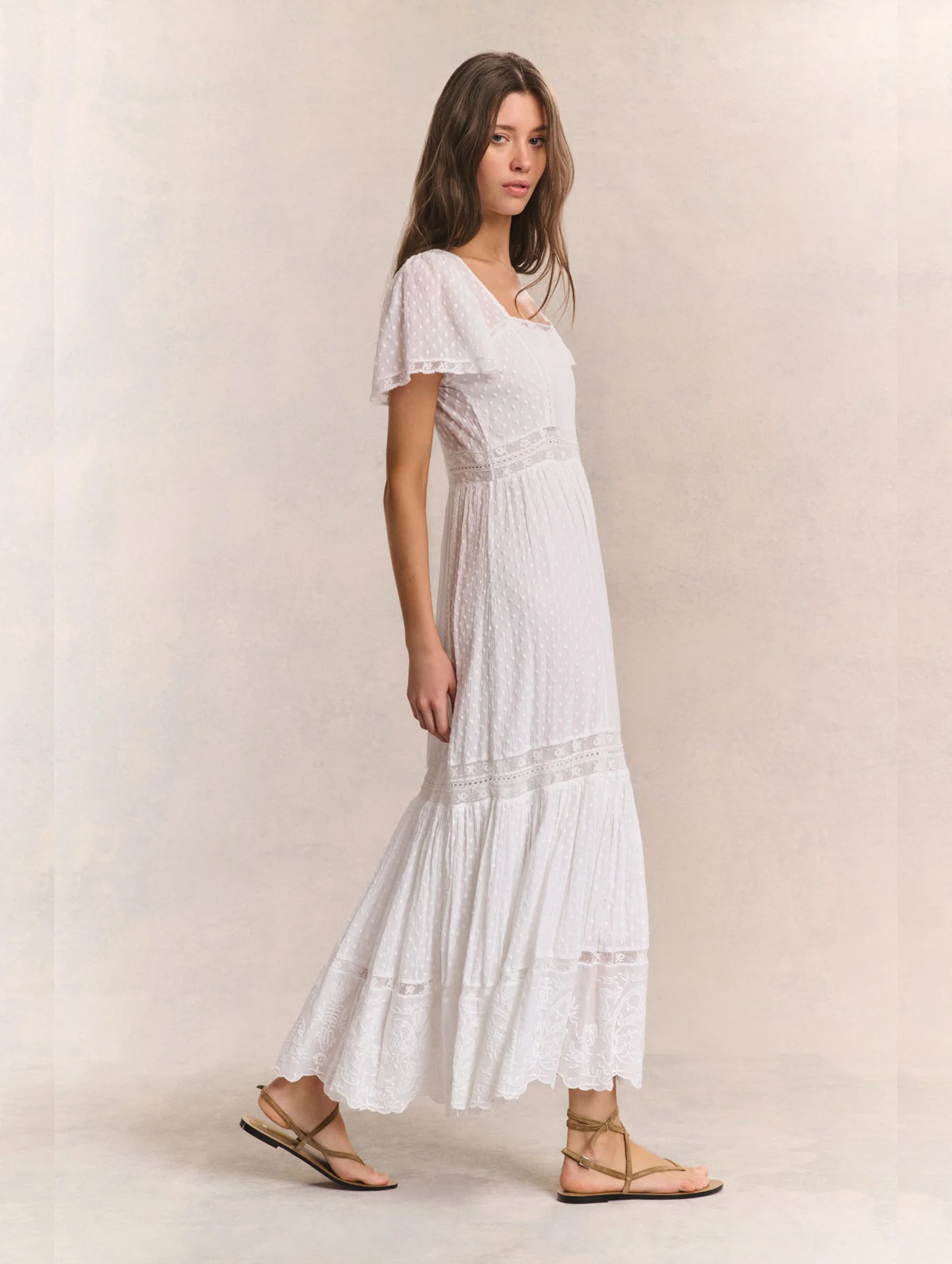 Norma Cotton Dress in White