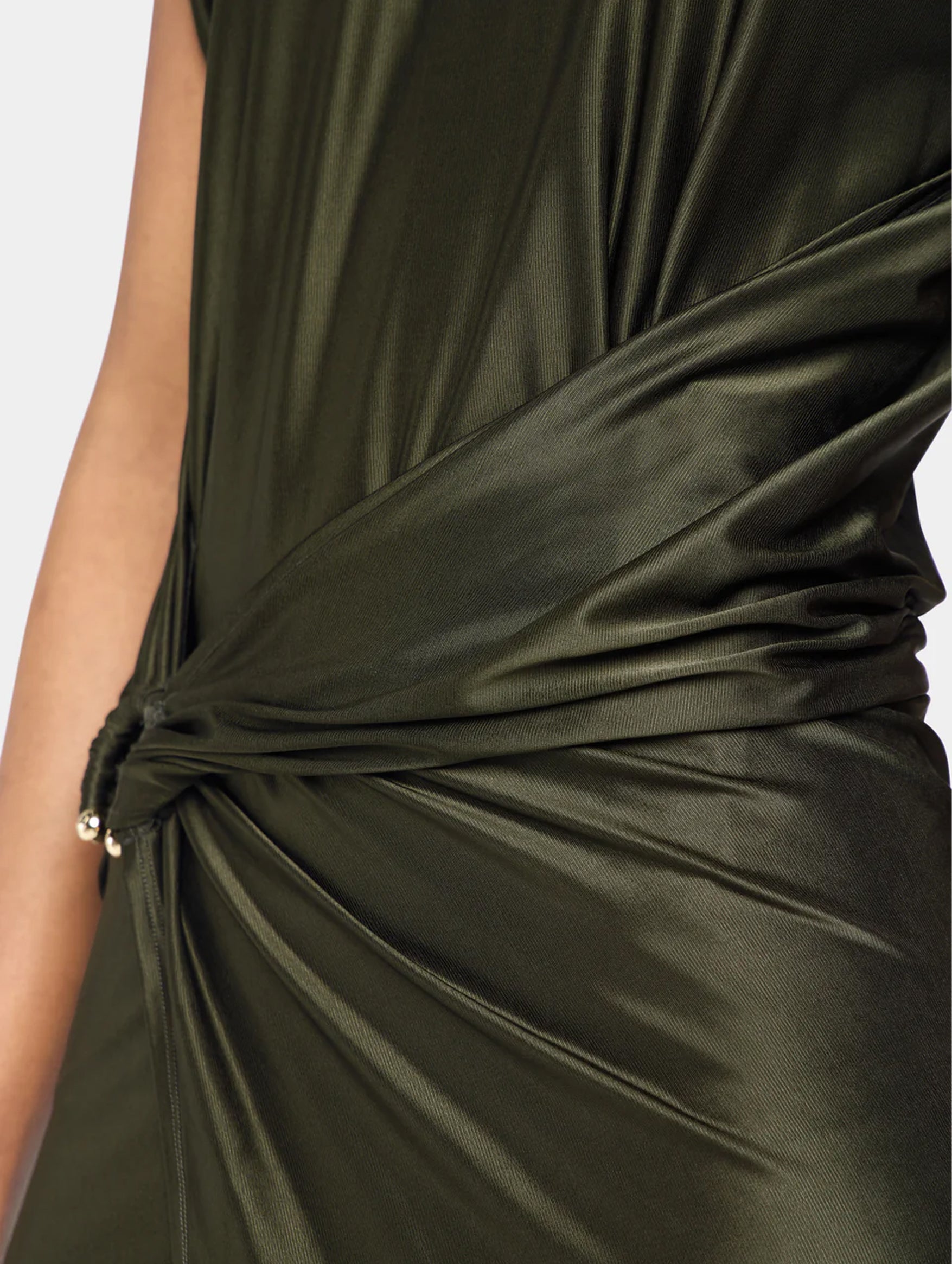 Robe Long Dress in Khaki