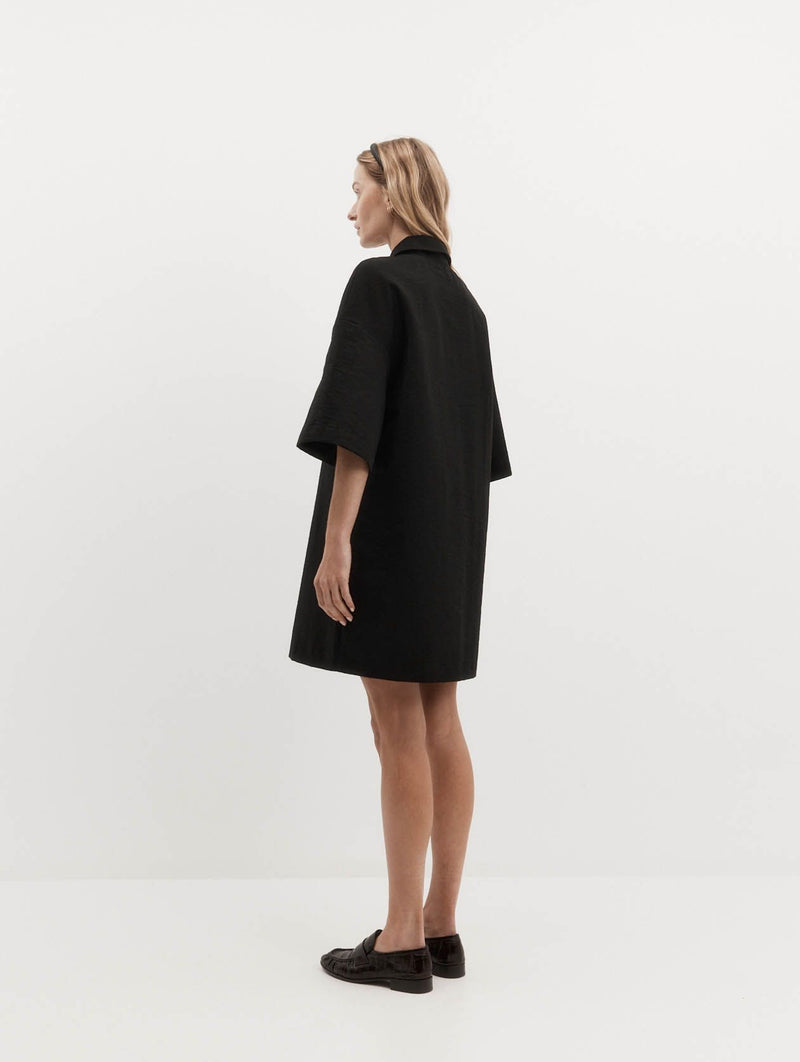Short Sleeve Orwell Dress in Black