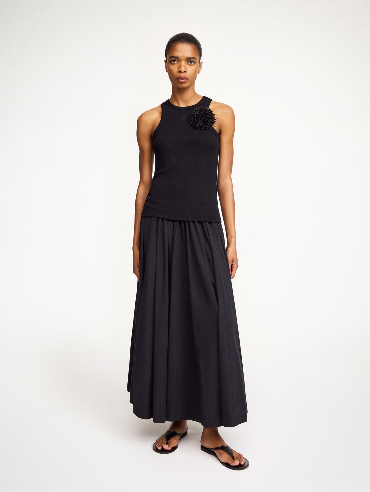 Pheo Organic Cotton Skirt in Black