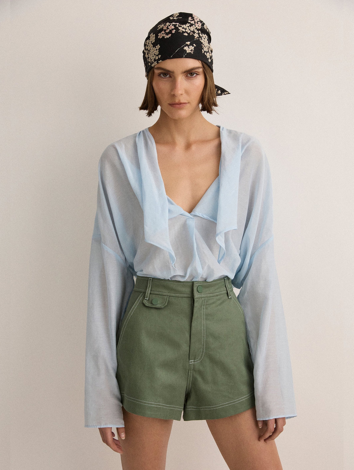Quinn Blouse in Sky Blue