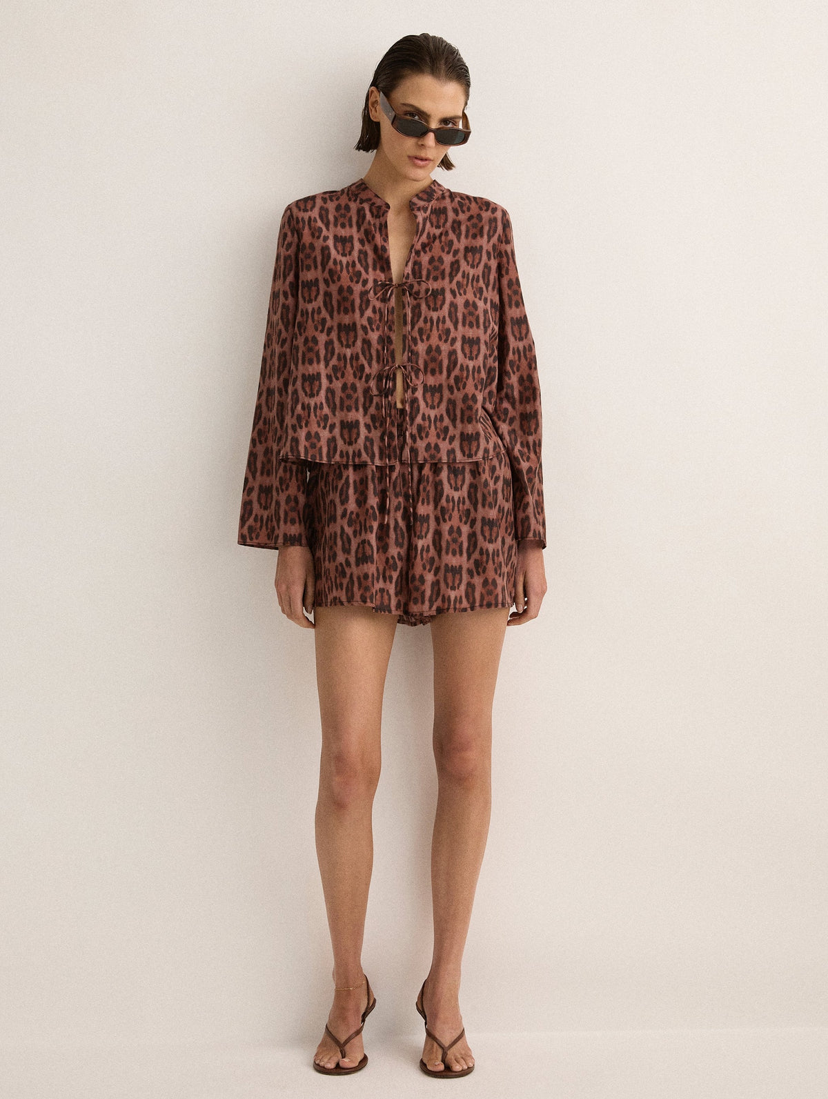 Relaxed Short in Sunset Leopard