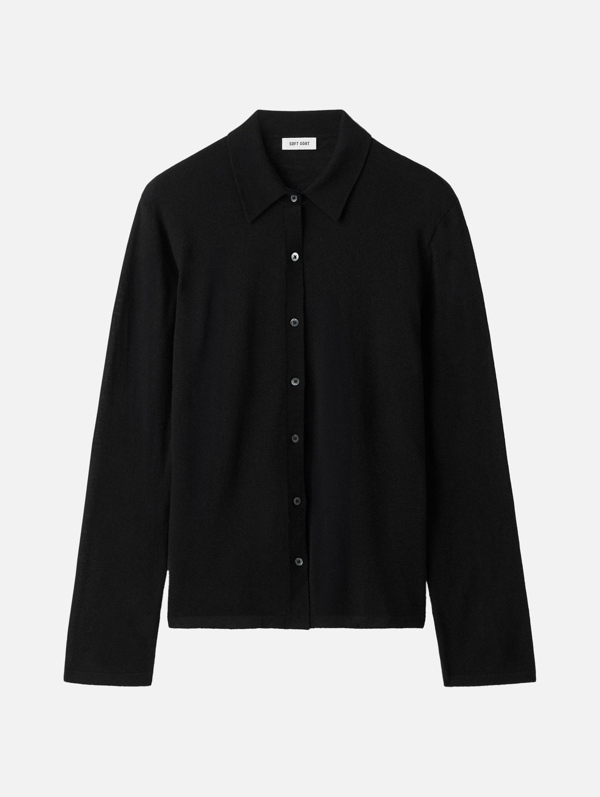 Featherlight Cashmere Shirt in Black