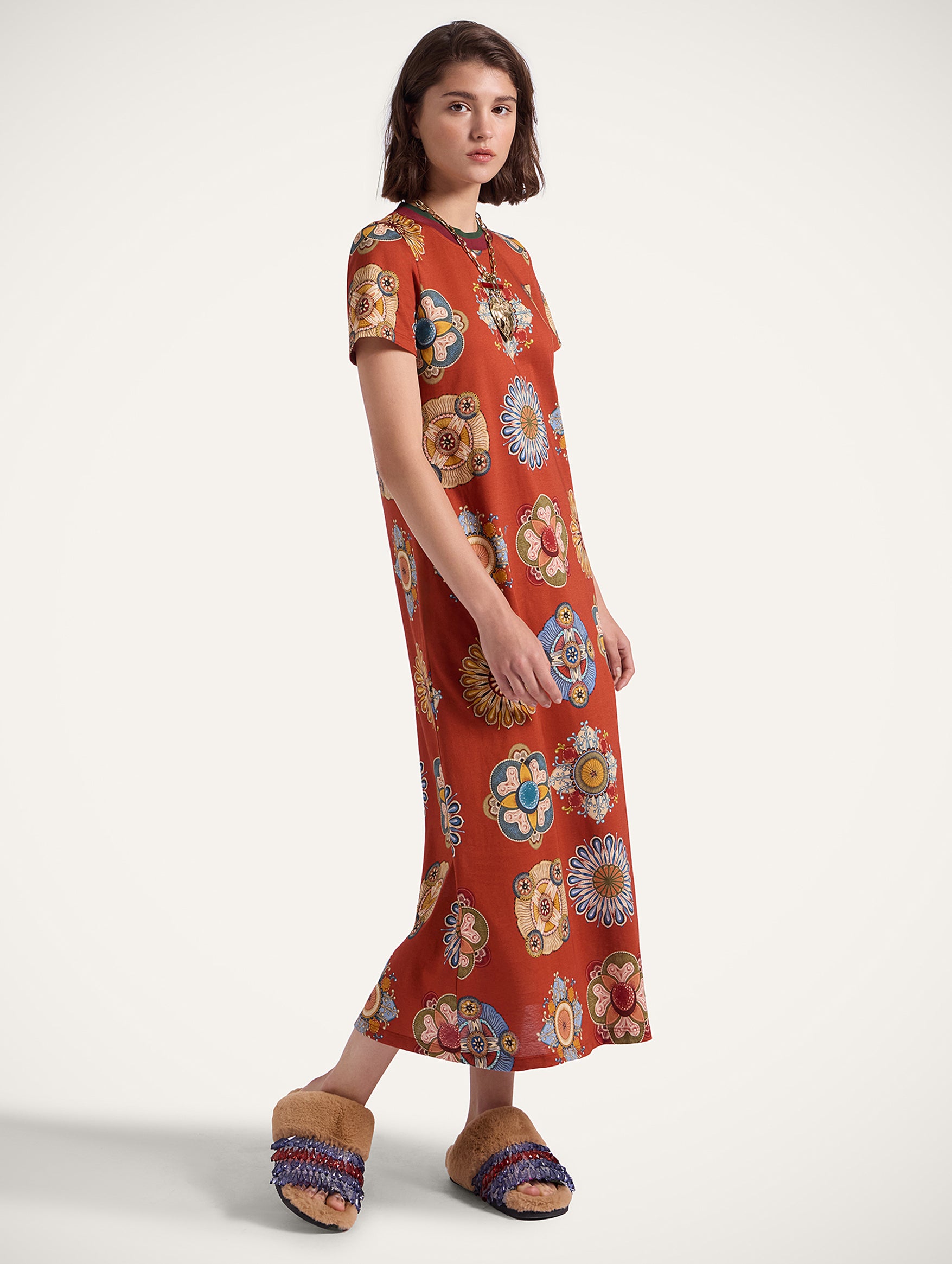 Sporty Swing Dress in Orange Nucleus