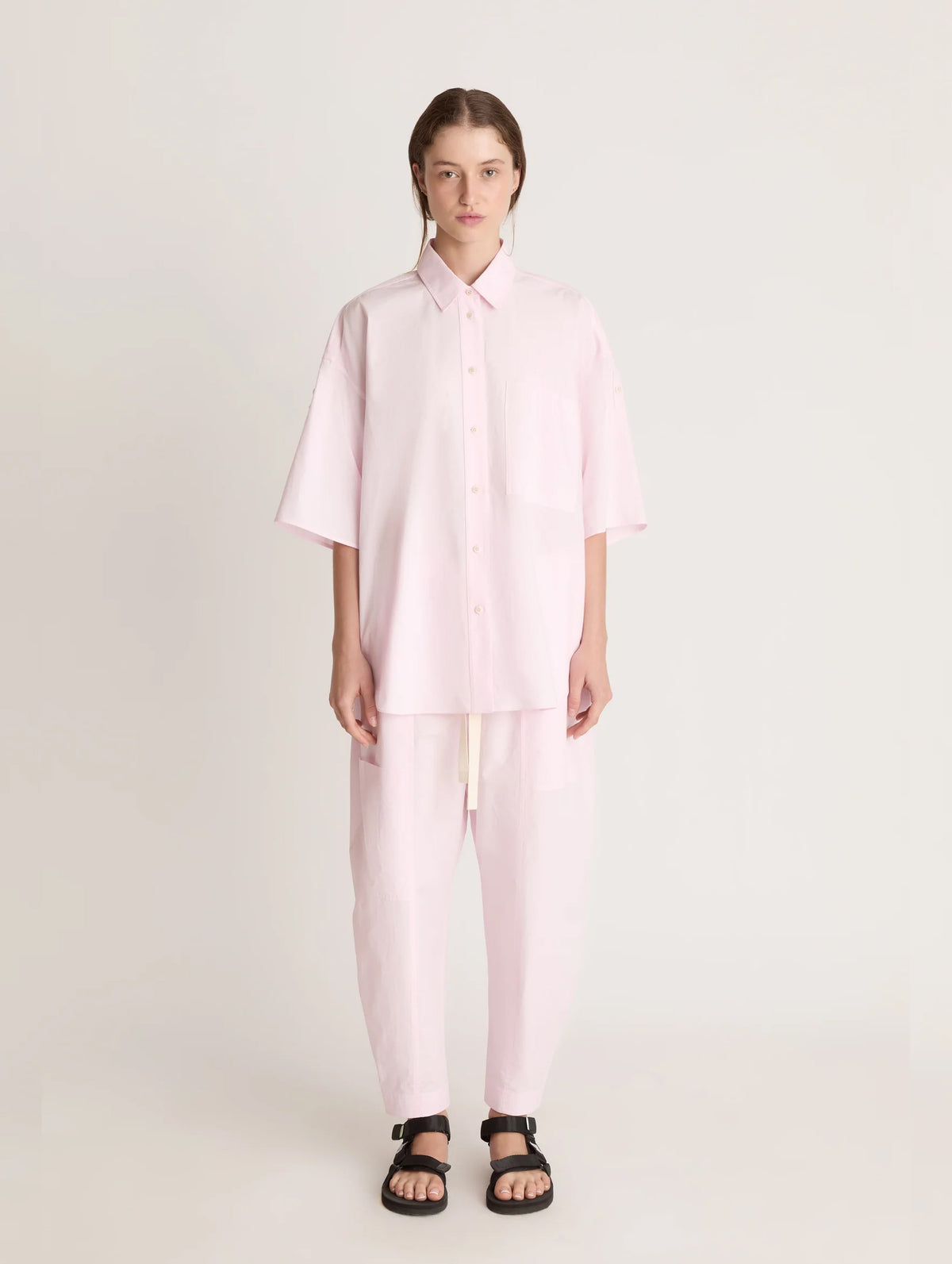 LM Poplin SS Shirt in Musk