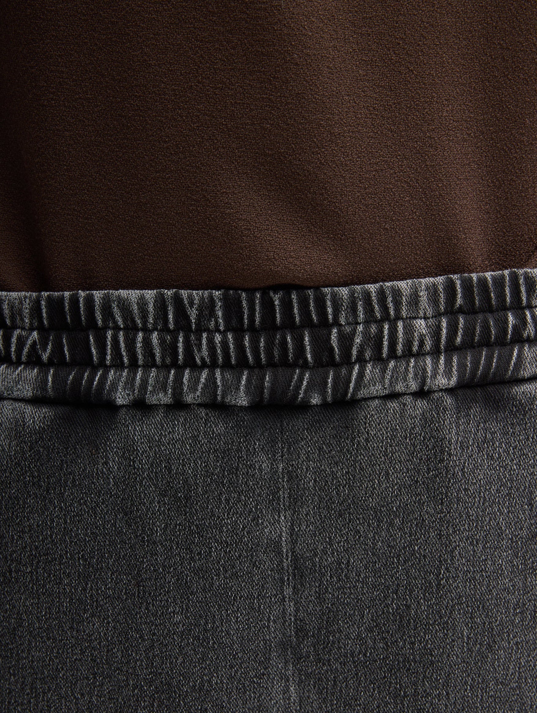 Stretch Denim Knit Regular Winslow Pant in Black