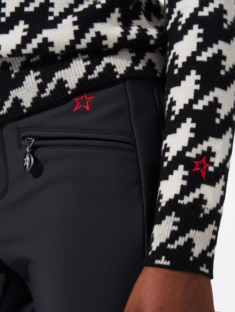 Turtle Neck Sweater in Houndstooth