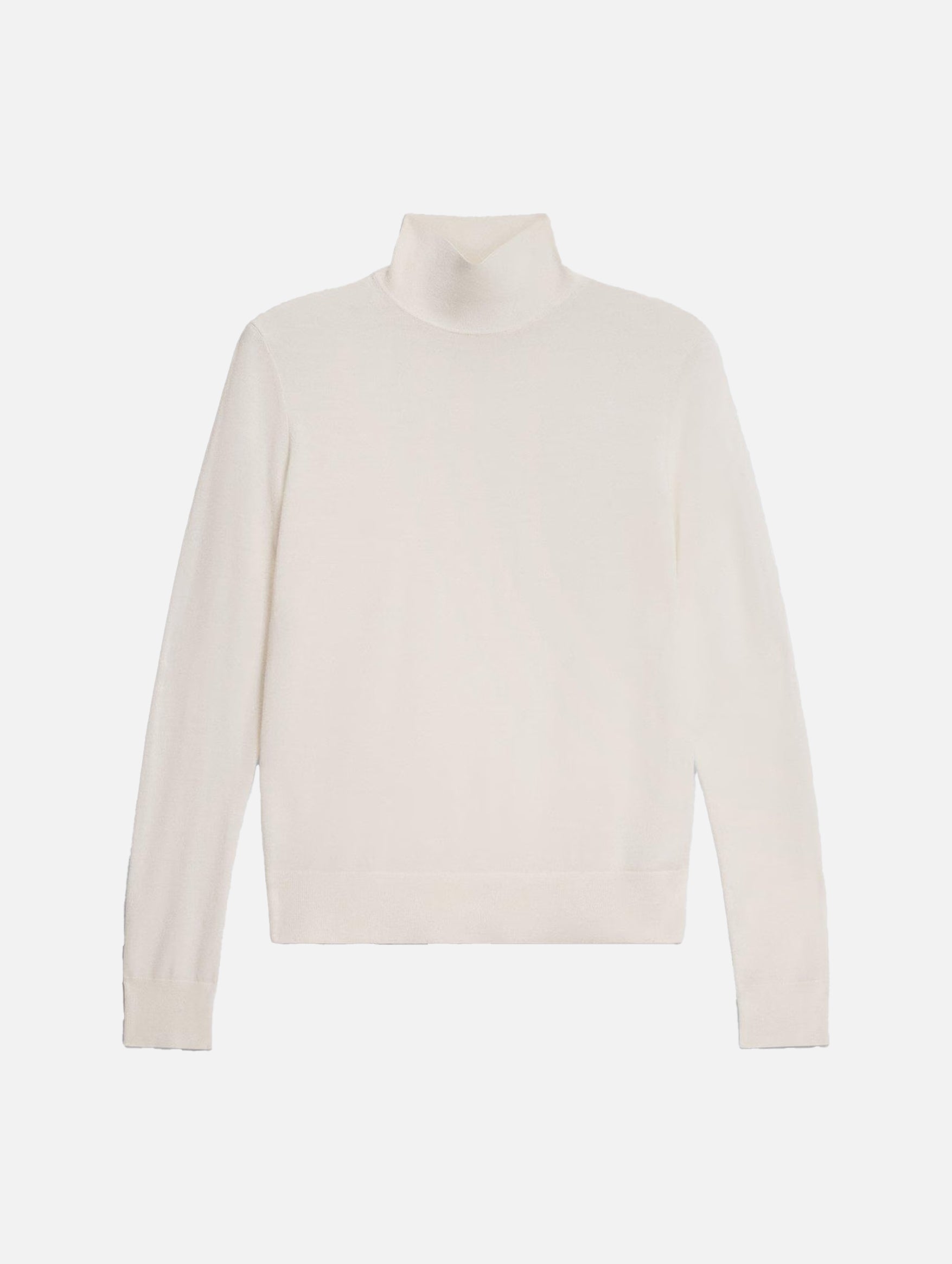 Turtleneck Regal Wool Sweater in Ivory