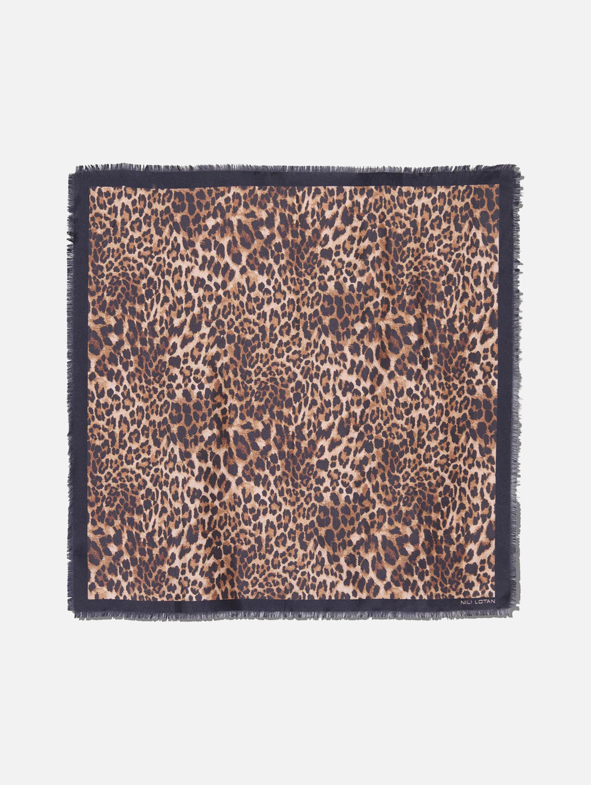 Leopard Silk Twill Scarf in Vintage Leopard