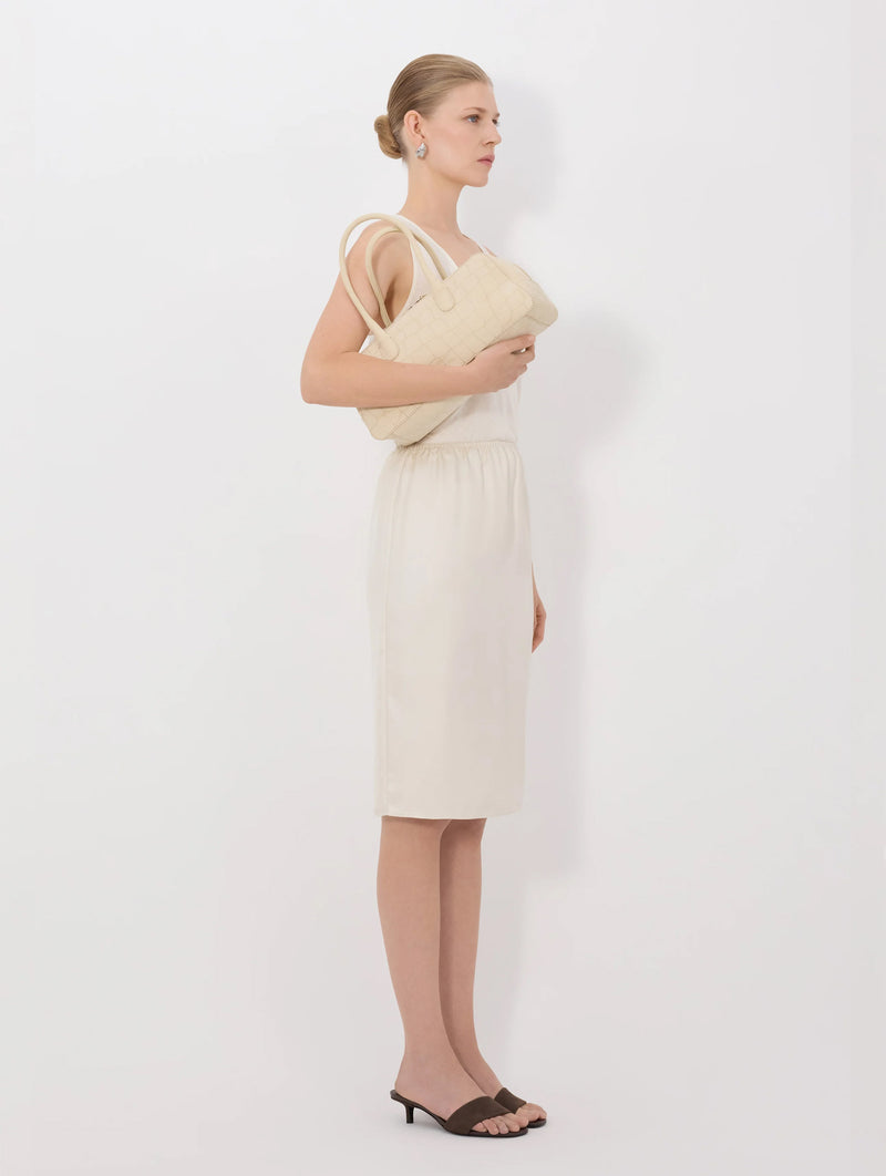 Vasali Silk twill Skirt in Ivory