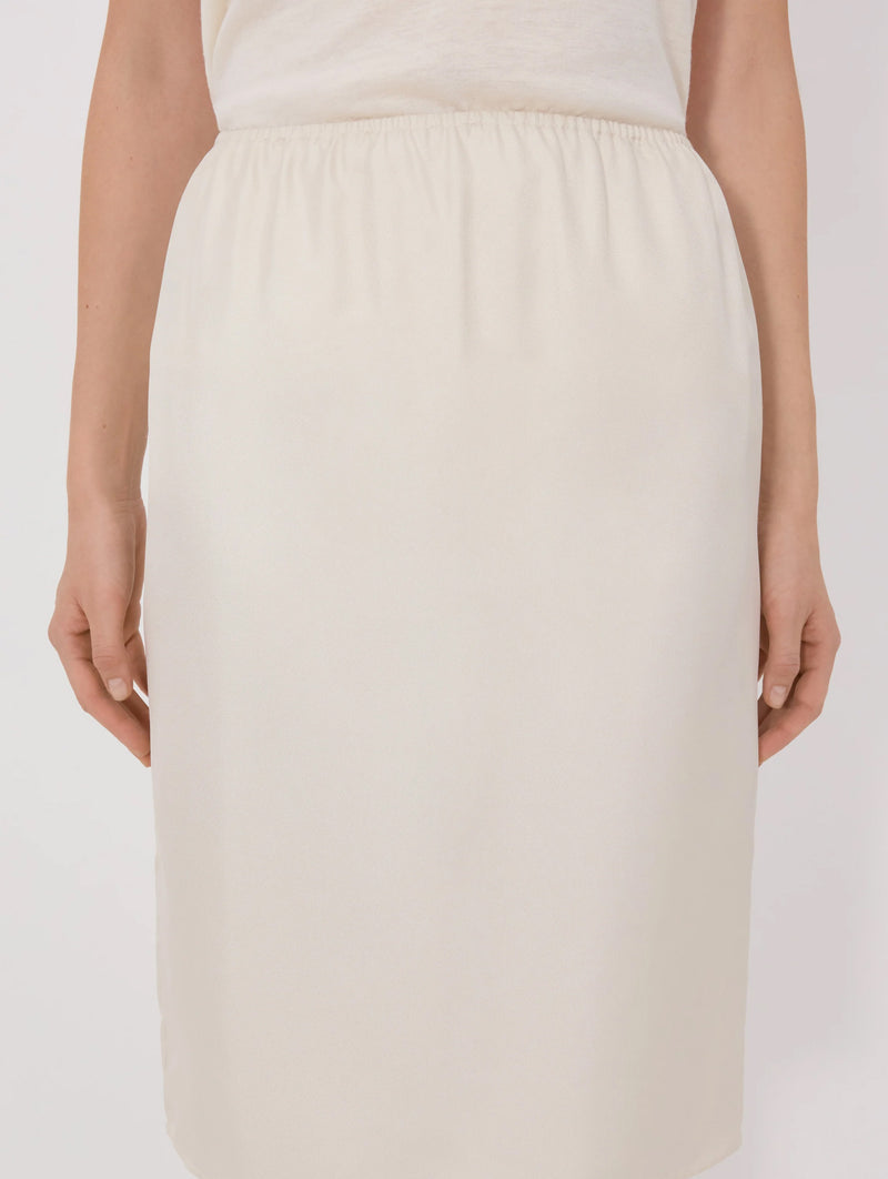 Vasali Silk twill Skirt in Ivory