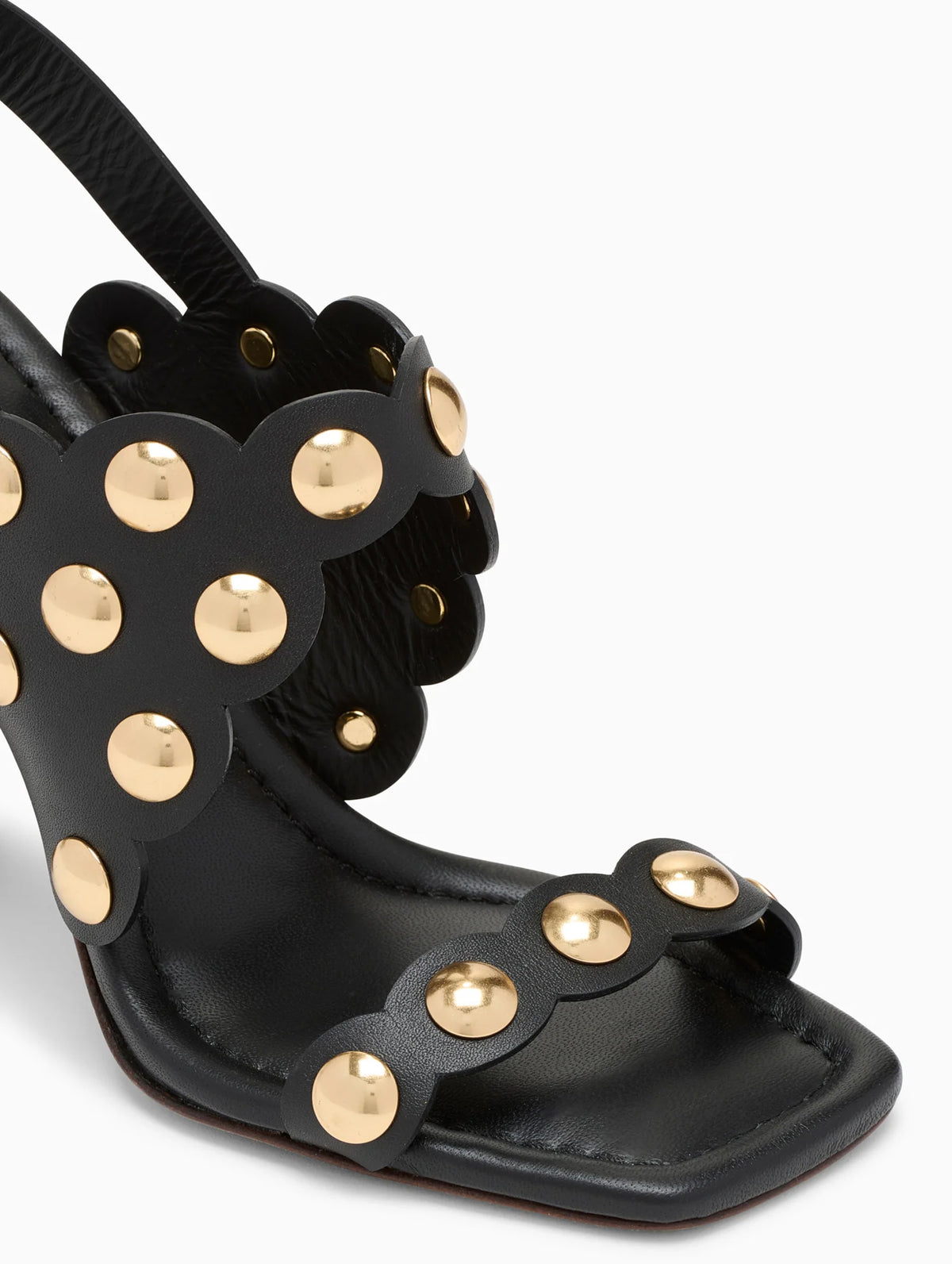 Vendome Studded High Heel in Noir