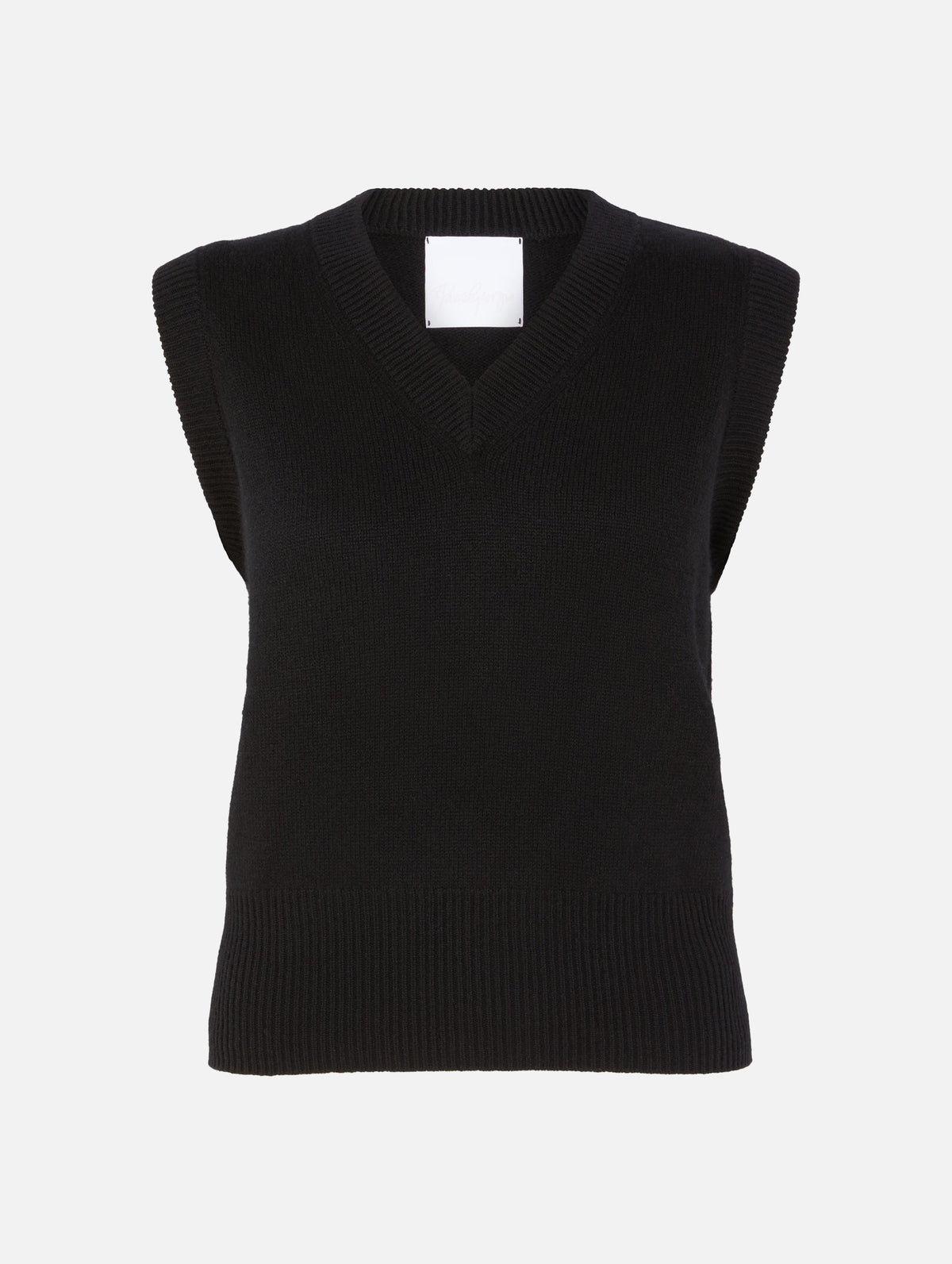 Merino Cashmere Vest in Black
