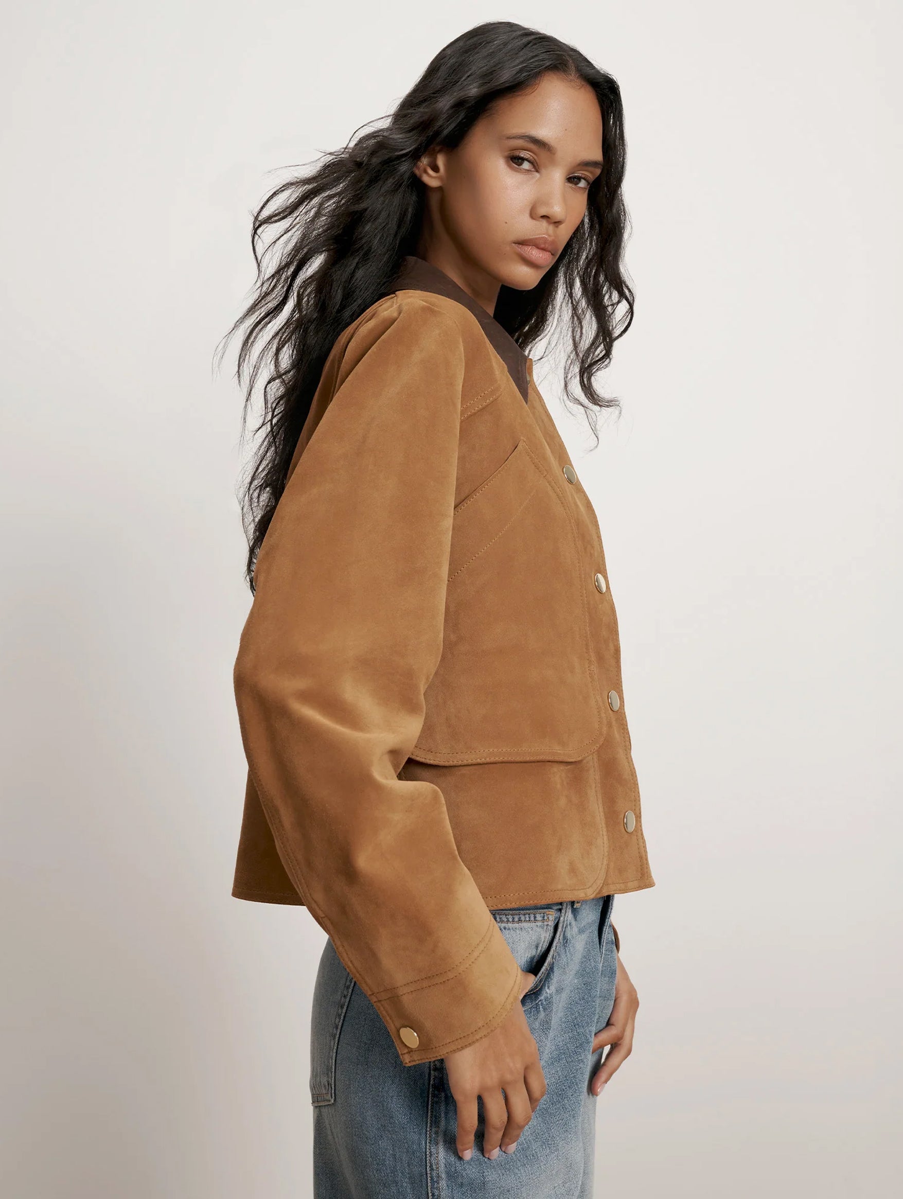 Walters Cropped Barn Jacket in Whisky