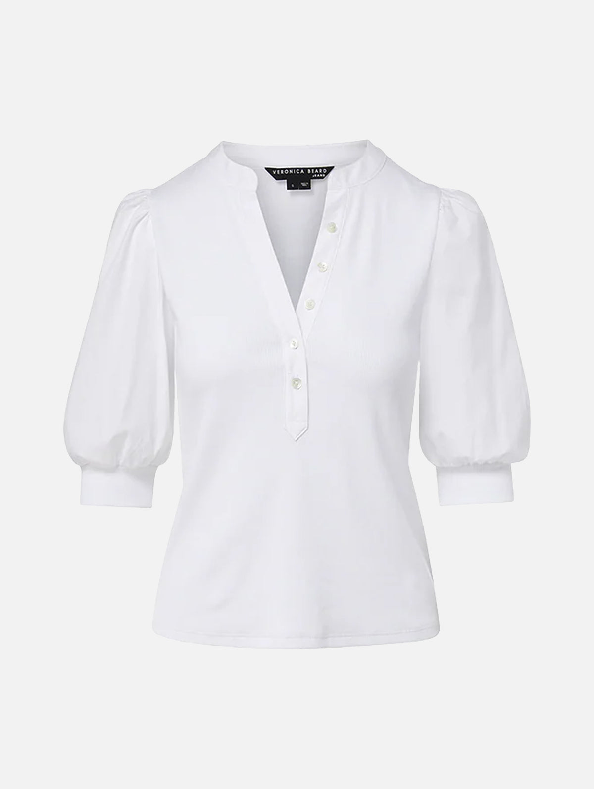 Coralee Puff Sleeve Tee in White