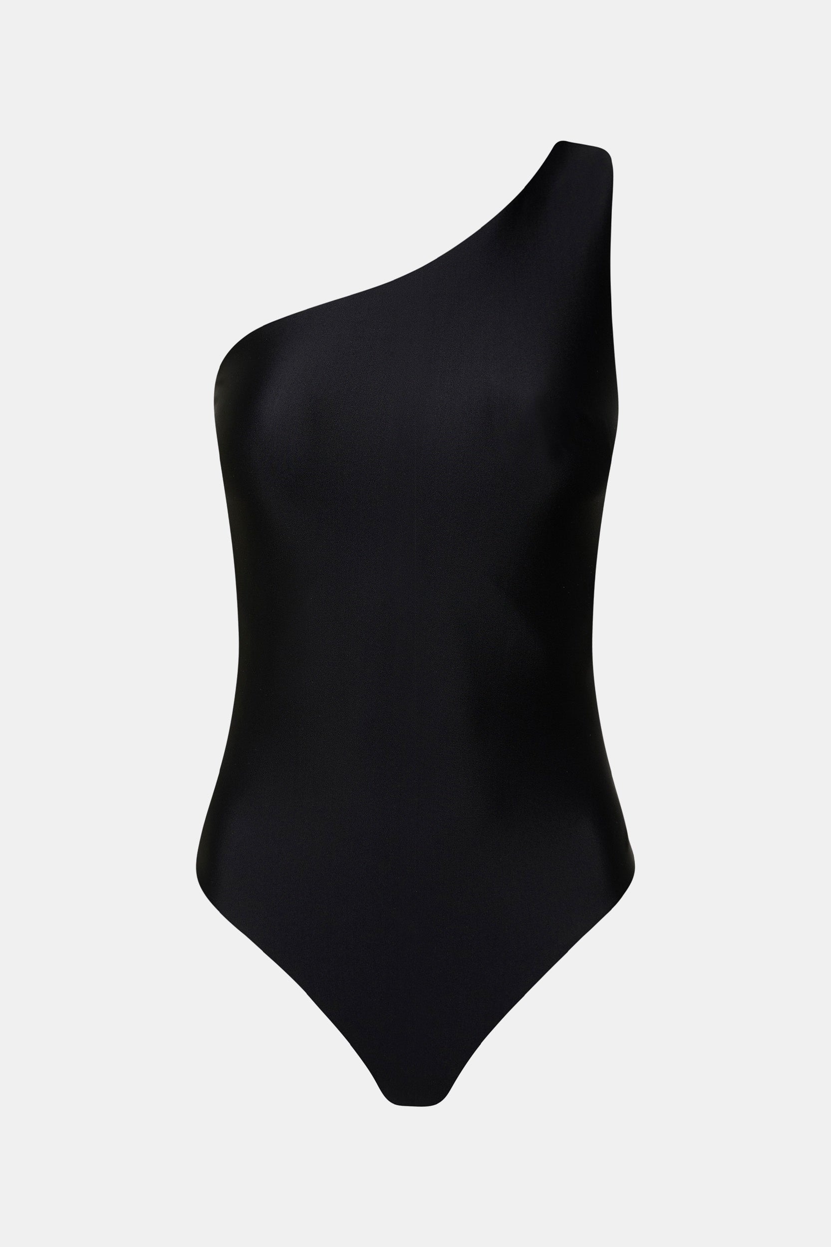 Asymmetric Maillot in Black