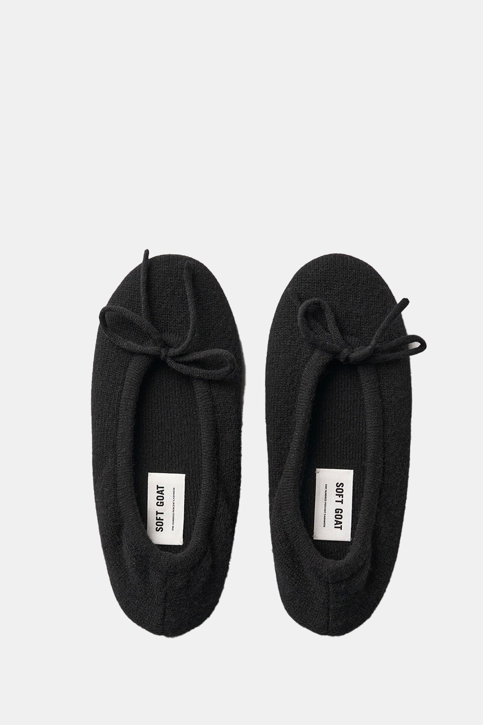 Ballerina Cashmere Slippers in Black