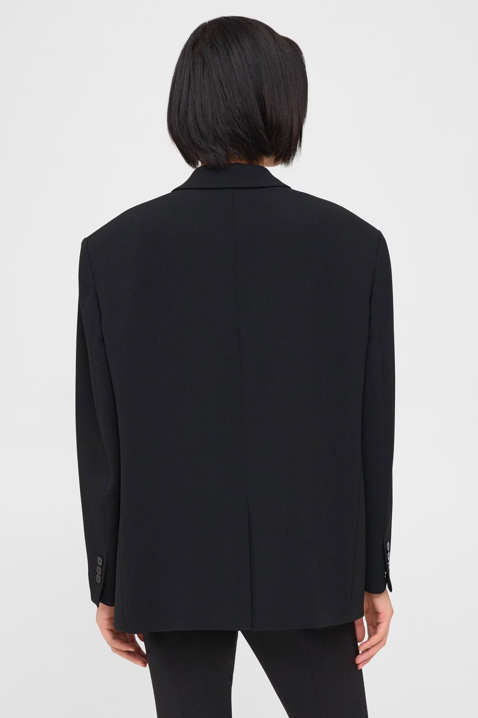 Oversized Blazer in Black Admiral Crepe