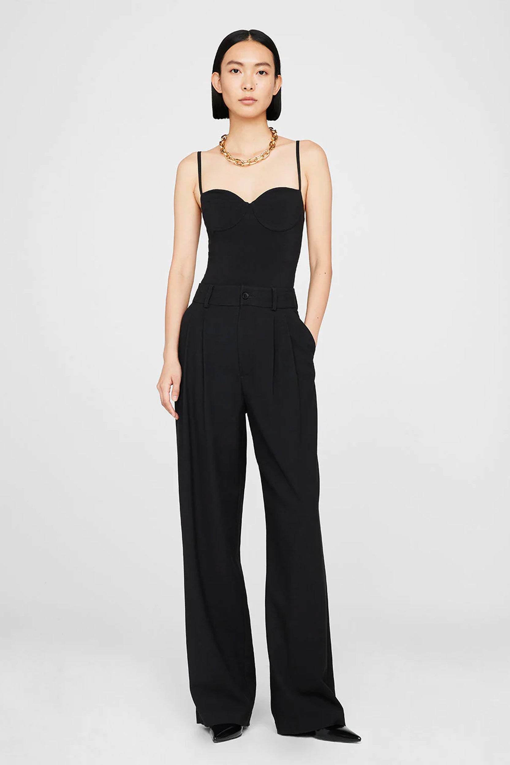 Carrie Pant in Black Twill