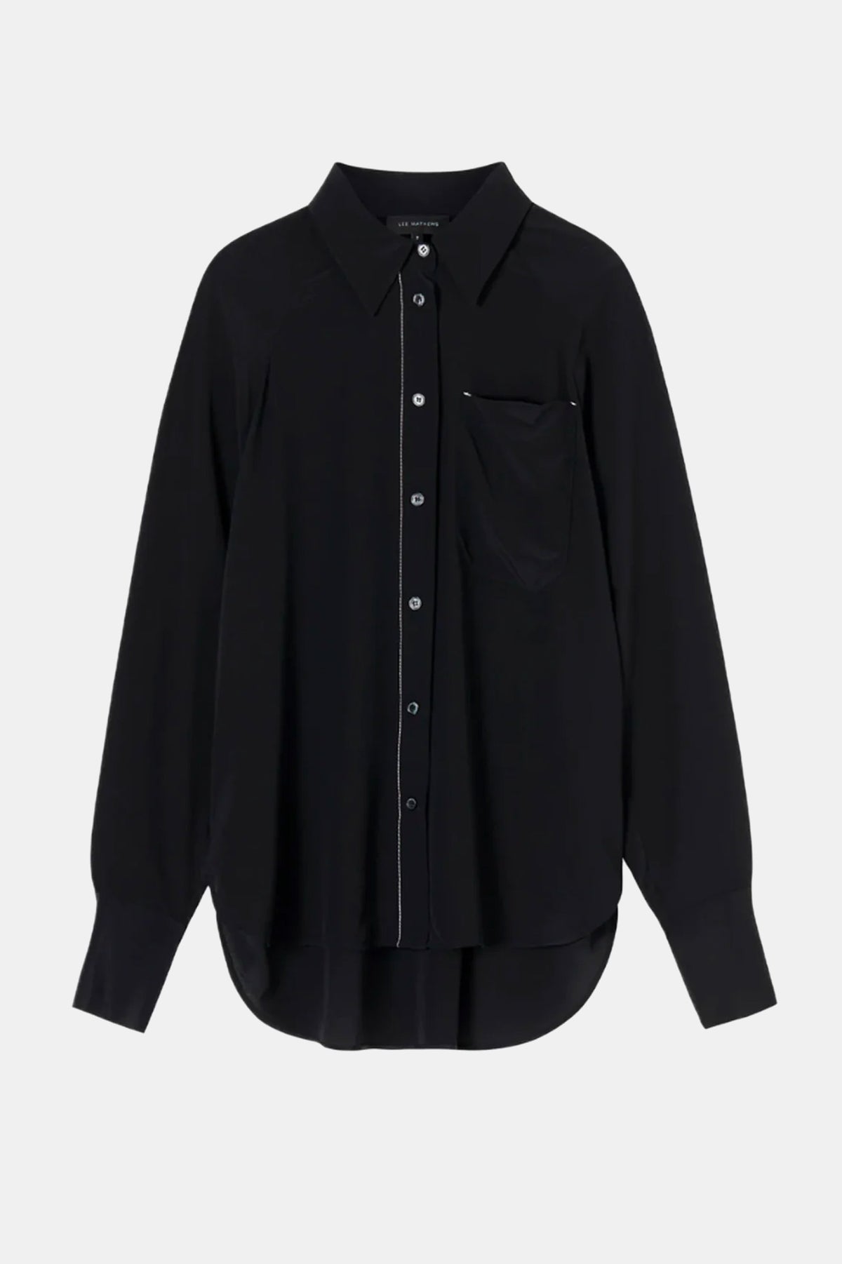 Cassini Silk Shirt in Black