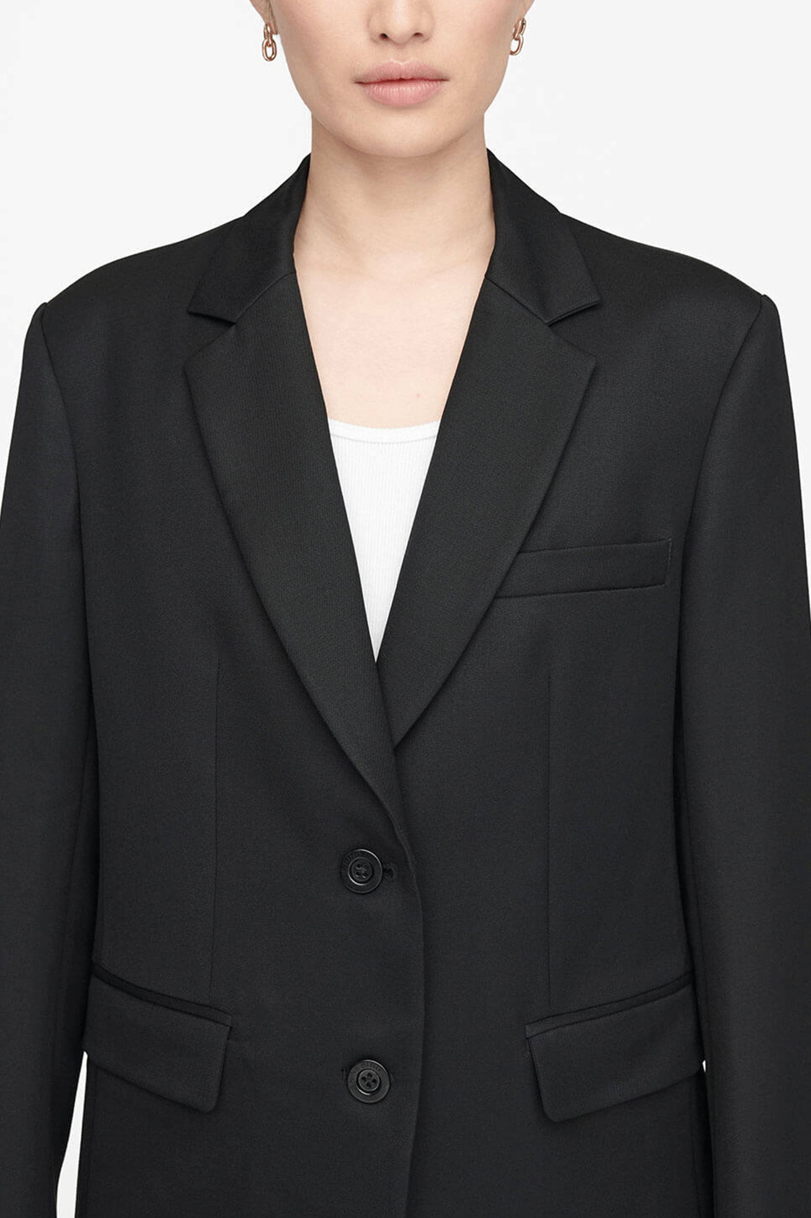 Classic Wool Blazer in Black