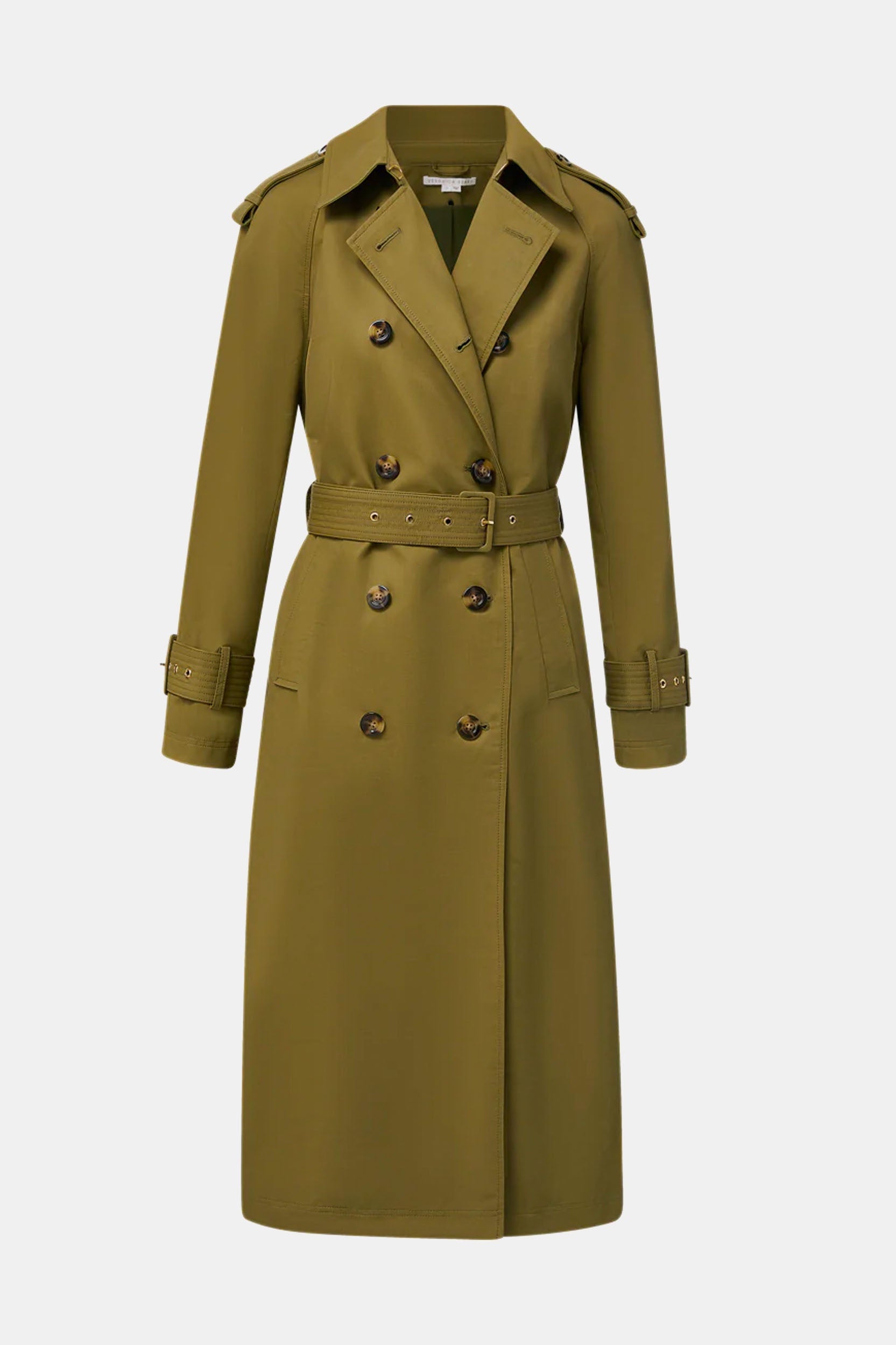 Conneley Dickey Trench Coat in Moss