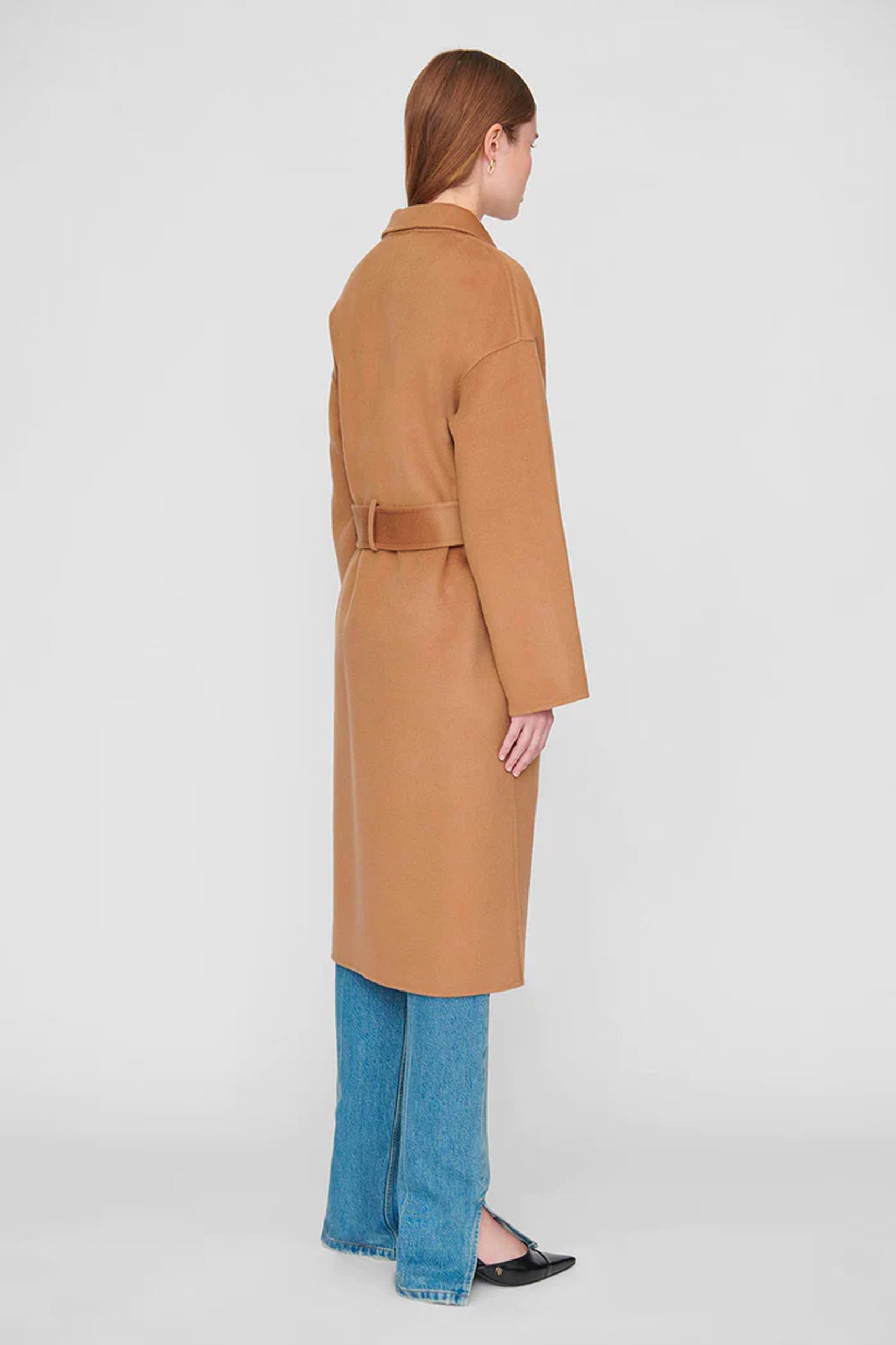 Dylan Coat in Camel Cashmere Blend