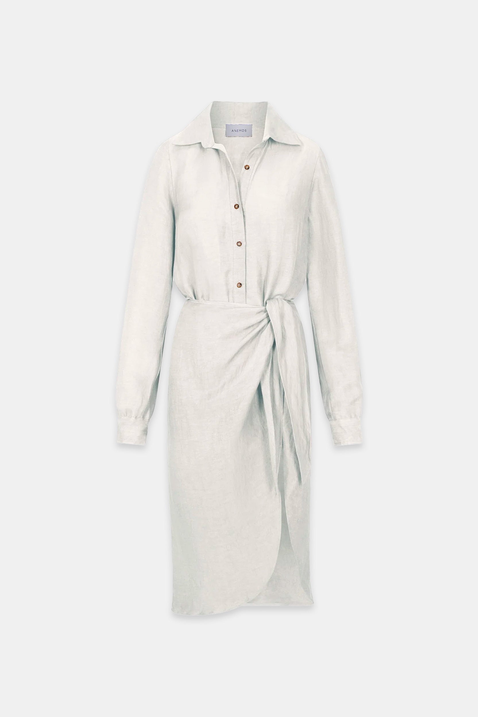 The LA Asymmetric Wrap Dress in White